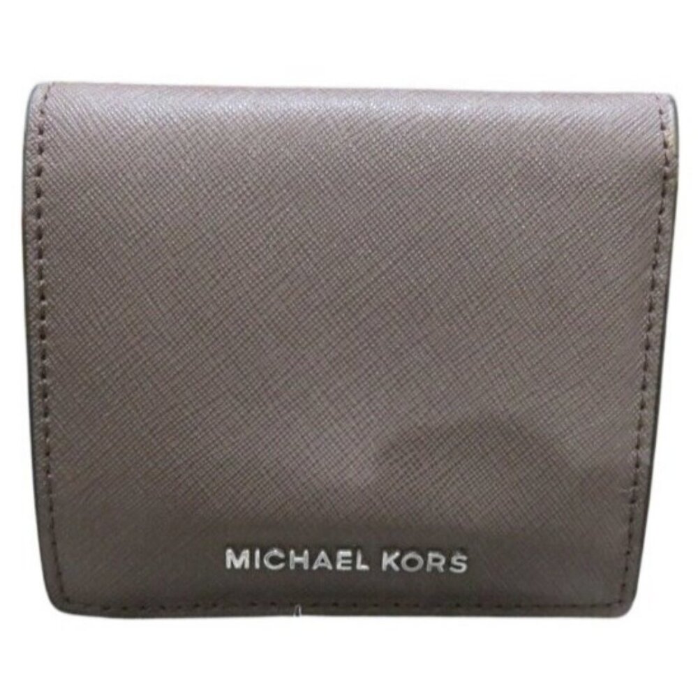 Michael Kors Jet Set Saffiano Leather Bifold wallet in Pearl Gray